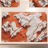 PETTI Artigiani Italiani MARBLELIZED - Tovagliette Americane Lavabili, Tovaglietta in Tessuto Effetto Marmo Terracotta, Set da 2 (30x45 cm) - Eleganti, Ideali per Colazione, Pranzo e Cena, Idea Regalo, 100% Made in Italy