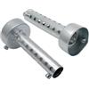 Kacepar Silenziatore moto, DB Killer 48mm Muffler Baffle, Scarico moto universale per tubi di scarico, Silenziatore rimovibile, Argento, 2 pezzi