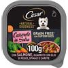 Cesar Dog Natural Goodness Vaschetta Multipack 16x100G SALMONE CON OLIO DI PESCE SPINACI E CAROTE