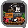 Cesar Dog Natural Goodness Terrine Vaschetta Multipack 16x100G TACCHINO CON PISELLI SPINACI E PEPERONE