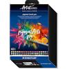 Staedtler Brush pen Pigment Arts, cartuccia da disegno, punta a pennello per larghezza variabile, impermeabile, ad asciugatura rapida, 60 penne, colori assortiti, in astuccio di cartone, 371 C60