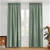 PONY DANCE Tenda Camera da Letto Oscurante Tende Termiche Isolanti per Interni con Fettuccia Decorazione Curtains per Salotto Eleganti 2 Pezzi 140x220 CMi, Verde Salvia
