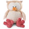 NICI Peluche Gufo Owluna Senza Testa Girevole, Colore Beige/Rosso, 46089