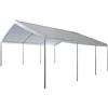 Briconess.com Gazebo 6x6 mt carport tendone percheggio per Auto in Acciaio con Telo in Polipropilene Car Park Twin