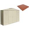 Bonussi Pavimento per Casetta Box da Giardino 320x81x233 cm in Plastica Terracotta