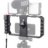 Zeadio senza fili Supporto video per telefoni, stabilizzatore per impugnatura con otturatore remoto, per videomaker, cineasta, videografo, adatto per tutti gli smartphone iPhone e Android