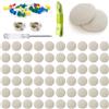 KANOSON Kit Riparazione Cielo Auto, 65 Rivetti per Riparazione Tetto Auto + 65 Puntine Colorate+1 Cacciaviti+ 1 Metro a Nastro 1,5 m, Ripara Cielo Auto Set Riparazione Cielo Auto