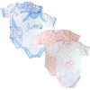 Ellepi 3 Body in caldo cotone a maniche corte 3 pezzi (bianco, 4 anni)