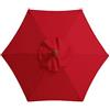 Chyuan Telo di ricambio per ombrelloni per esterni,Copertura di ricambio per ombrellone da giardino,per esterni,copertura per ombrellone da giardino,ombrellone da giardino(Rosso,3 Metri 6 Costole)