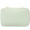 TOTTO - Beauty case da viaggio da appendere, organizer per trucchi, beauty case da viaggio, organizer in rete elastica per barattoli, tasca in rete con cerniera, facile da pulire, verde