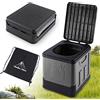 Diealles Shine Gabinetto Portatile, Large WC Portatile, Pieghevole WC Campeggio per Viaggio Auto, Grigio