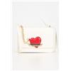 LOVE MOSCHINO Borse Donna Bianco TRACOLLA Borsa a tracolla con charm cuore rosso