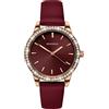 Sekonda Editions 40335 - Orologio analogico al quarzo, con cassa in oro rosa e cinturino bordeaux, cinturino