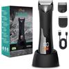 Vexloria Rasoio Elettrico Corpo Uomo, Depilatore Corpo con LED lampada e Display LCD, Lame in Ceramica, USB Ricaricabile Elettrico Rasoio Parti Intimo, Per Il Corpo, Intimo, Ascelle, Gambe R1