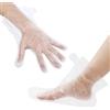 Tucnoeu Set di 200 maschere per mani e piedi per bagno di paraffina per mani e piedi, in plastica usa e getta, per bagno di parapenina