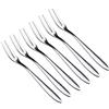 nanaxagly Set di forchette in acciaio inox, per ostriche, crostacei, antipasti, cocktail, insalata, dessert, frutta, forchette per compleanni, matrimoni, feste, viaggi, 6 pezzi