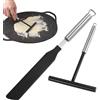 Hpamba Distributore Di Pasta In Acciaio Inox Stendi Crepes A Forma Di T Spargitore Crepes Distributore, Crepes Wender Spatola Crepes Accessori Per Crepes Per Casa Cucina Cottura Utensili Da Forno