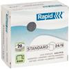 Rapid 24859800 Confezione 5000 Graffe a Filo, 24/6, Blu