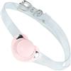 Kutocesy Silicone Bâillon Bouche Bondage Sucette Gag Fétiche Adulte Couple Sex Toys Jeu Avec Lien Transparent BDSM (White)