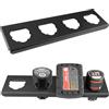 otuiaim Supporto da Parete per 4 Batterie compatibile con Bosch 12V / Makita 12V Trapani Batteria, Staffa in Acciaio per Batterie Utensili, Montaggio su Pannelli Forati e Pareti
