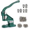 KATSU Tools KATSU Macchina Manuale a Pressione Pinza per Occhielli Professionale, Occhiellatrice Macchina con 3 Matrici (6mm/10mm/12mm) e 1500 Gommini Occhiello Per Tende Cinture Borse Scarpe
