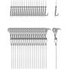 QWORK® Cavo per Appendere Quadri, Filo di Sospensione 2m x Ø1.5mm in Acciaio Inox con Gancio Regolabile e Gancio Binario, Carico 40kg, 20 Pezzi