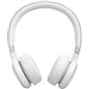 JBL Live 670NC Cuffie On-Ear Bluetooth Wireless, con Cancellazione Adattiva del Rumore, SmartAmbient, Personi-Fi 2.0, JBL Surround, Connessione Multipoint, fino a 65 Ore di Autonomia, Bianco