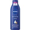 NIVEA Crema Corpo Nutriente 250 ml, Crema idratante corpo 72h arricchita con Acido Ialuronico Puro, Olio di Mandorla e Siero Nutrimento Intenso, Crema corpo idratante pelle secca o molto secca