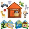 meqbem Pantaworlds | Libro Montessori Interattivo per Bambini 0-1-2-3-4-5 Anni My Safari Day, Quiet Book in Feltro, Libro Sensoriale, Gioco Educativo | Idea Regalo Bambini | Certificato CE | Safari