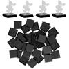Evemodel 40 pezzi quadrati modello Bases base in plastica per tavolo di sabbia, giochi di guerra, tavolo e gioco in miniatura (20 mm)