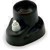 AMARCORDS - Plafoniera in porcellana con pulsante attacco e27 base applique con interruttore portalampade vintage colore NERO OPACO