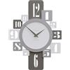 CalleaDesign Orologio da Parete Bianco Moderno adatto alla Cucina, Soggiorno, Ufficio, Orologio da Muro Onyx Silenzioso, di Grande Dimensione 35 x 46 m [Bianco]