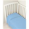 Biancheria&Casa Lenzuolo sopra Piano Baby per Lettino Made in Italy Cotone Azzurro