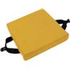 Waigg Kii Cuscini per sedie con fibbia antiscivolo, quadrati, per sedie da pranzo, sgabelli, per giardino/interni/casa/cucina (40 x 40 x 3 cm, giallo)