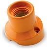 AMARCORDS - Plafoniera in porcellana inclinata attacco e27 base applique portalampade vintage colore ARANCIO