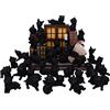 Nemesis Now The Witches - Supporto per lettiera e 36 statuette per gatti neri, 24,8 cm