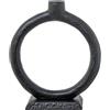 DRW Candelabro cerchio con base in alluminio nero 22x8x24 cm