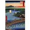 ArtPlaza Hiroshige Utagawa Senju Great Bridge Pannello Decorativo, Legno, Multicolore, 60x90 cm