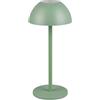RL LIVE YOUR LIGHT Reality Leuchten Ricardo R54106149 - Lampada da tavolo a LED per esterni, in metallo, colore verde pistacchio, in plastica bianca, con LED da 1,7 Watt, 4 ingressi touch