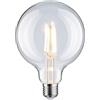 Paulmann 28971 - Lampadina a LED Globe Filamento, G125, 9 W, lampadina classica, 2700 K, E27, trasparente