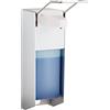 Relaxdays, Argento Dispenser di Sapone a Parete, 1000 ml, Erogatore Disinfettante, Portasapone a Muro Manuale con Leva, Acciaio Inox, 32 x 9 x 23 cm