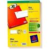 Avery Zweckform L7654 - 100 - Etichette adesive per indirizzi, 45,7 x 25,4 mm, 100 fogli/4000 etichette, colore: bianco