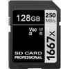 Westn Professional 128GB SDXC Card Scheda SD UHS-II C10 SD Memory Card Scheda di Memoria SDXC 128GB Class 10 Schede SecureDigital Read Speed up to 250MB/s (1667X-128GB)