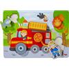 HABA - Puzzle in legno per camion dei pompieri, 12 mesi e oltre 306291, 306291, colorato