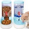 UniqueFit Animali Domestici Cani Gatti Automatico Waterer e Cibo Feeder 3.8 l con 1 Dispenser di Acqua e 1 Pet Alimentatore Automatico, Mocassini Eleganti da Donna (B-blue)