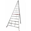 AgriEuro Premium Scala a tre piedi agricola in alluminio Country, 12 gradini, 4 mt - da potatura - conica