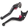 YJS Motocicletta Breve Leve Freno e Frizione in CNC Alluminio Regolabile per moto sportiva SUZUKI GSXR750 TL1000S GSXR600 GSXR1000 GSR600 SFV650 GLADIUS DL650/V-STROM GSR750 un paio (F14/S248) SPL062