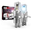 Cenmoll Lampadine H4 Led Auto, 120W 24000LM 6000K Bianco Freddo 600% Luminosità Canbus Senza Errori All-in-One Design Kit di Conversione di Sostituzione Alogena Xenon, Confezione da 2