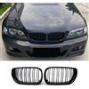 Hengjiayao Griglia Paraurti Anteriore per BMW 3er E46 4 porte LCI Facelift Griglia Serie 3 Nero Lucido 2002 2003 2004 2005 (non adatta per 2 porte) (For 3er E46 4D 2002-2005 LCI)