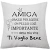 aligarian Regalo di Amicizia Copricuscino per Donna Ragazze Amiche - Cuscino Federe Migliore Amica per Amici Collega - Grazie Regalo di Compleanno Natale Laurea Ispirator (Grazie)